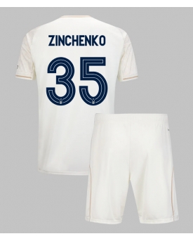 Nottingham Forest Oleksandr Zinchenko #35 Maglia Gara Trasferta Repliche 2025-26 Bambino Maniche Corte